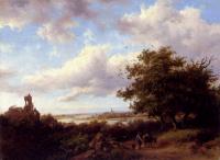 Frederik Marianus Kruseman - A Blustery Summer Landscape